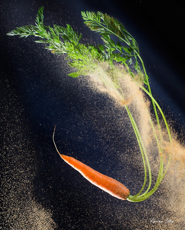 La carotte dans un vent de sable