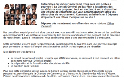 Photographes professionnels: lettre au Conseil Général du Bas-Rhin