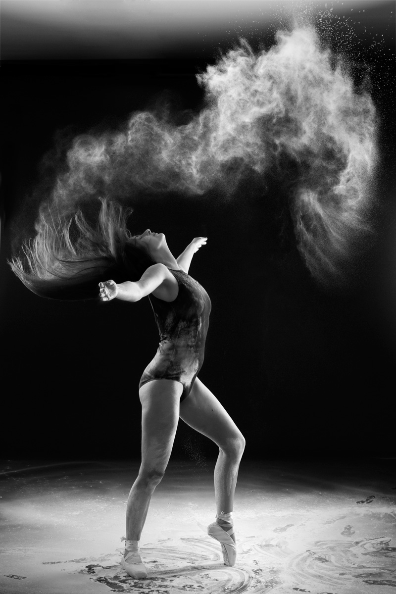 Portrait danseuse explosif