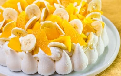 Pavlova aux fruits exotiques