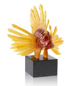 sculpture poisson lion en cire perdue